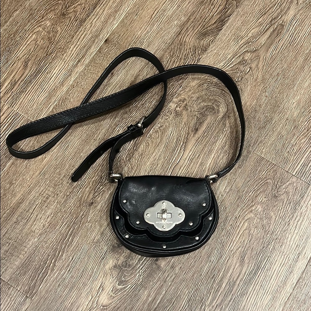 Michael Kors Black Leather western Crossbody Bag